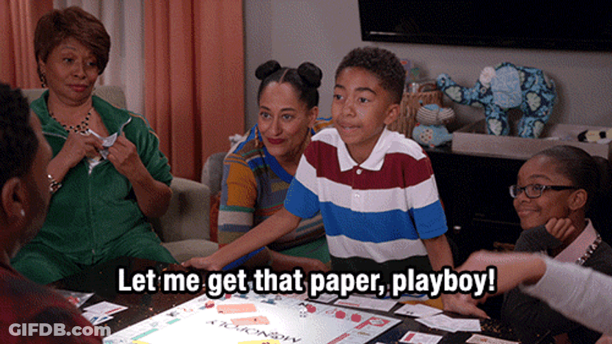 Monopoly Money Around Board Blackish Series GIF
