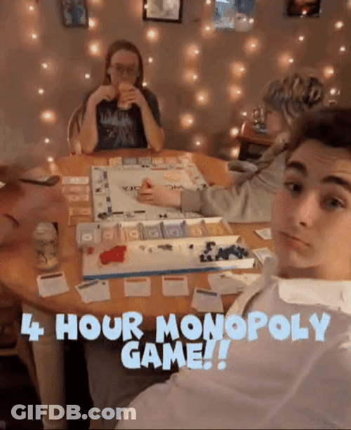 Monopoly Money Around Board On Table GIF
