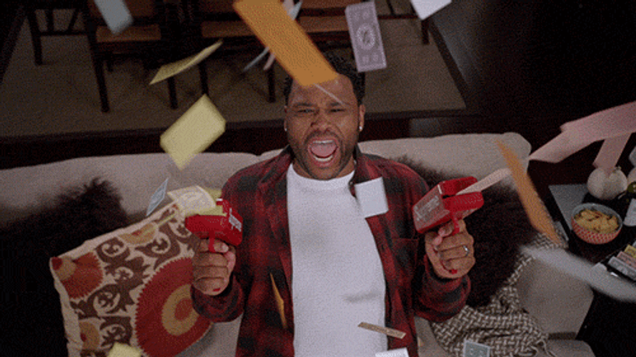 Monopoly Money Coming Out Of Toy Gun GIF