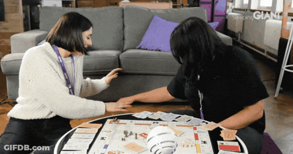 Monopoly Money Spread On Table GIF