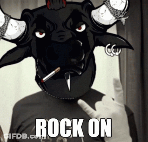Monster Cigarette Rock On GIF