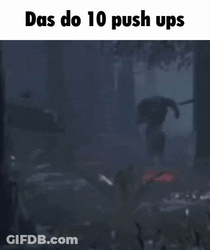 Monster Doing Push Ups Das Do 10 Push Ups GIF