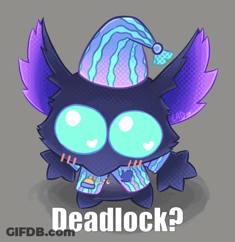 Monster Drawing Saying Deadlock GIF