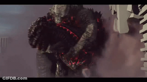 Monster Emerging From Building GIF