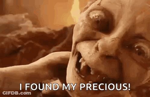 Monster Face Saying I Found My Precious GIF