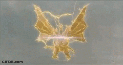 Monster Flying With Wings Outstretched GIF