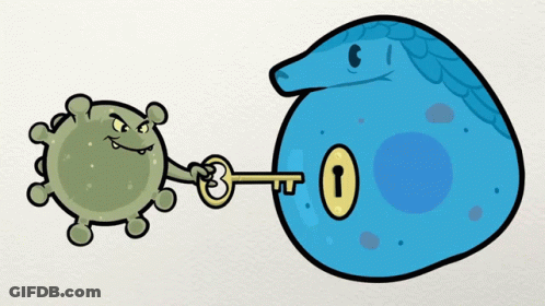 Monster Holding Key To Another Monster GIF