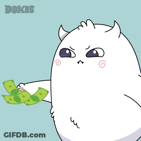 Monster Holding Money Shut Up Take My Money GIF