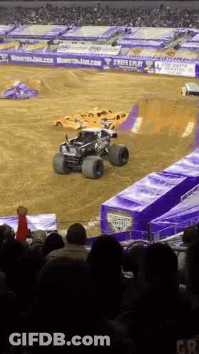 Monster Jam Event Watched By Crowd GIF