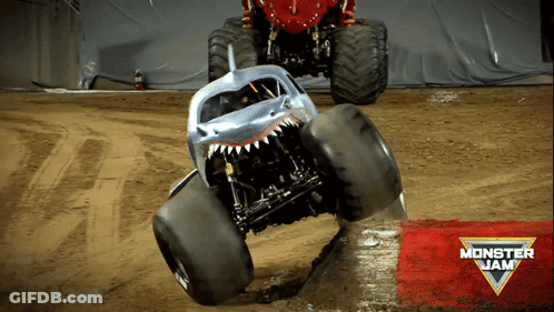 Monster Jam Shark Monster Truck Advertisement GIF