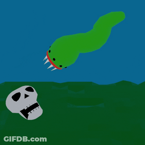 Monster Leech With A Skull GIF