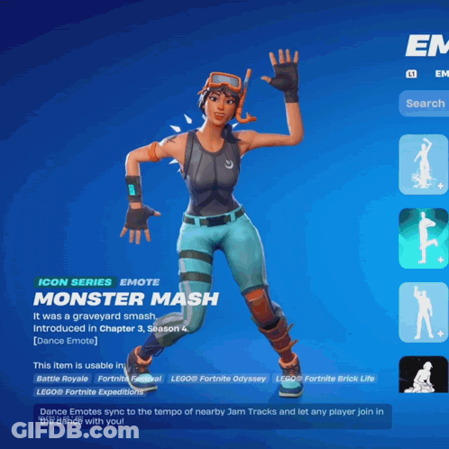 Monster Mash Emote Video Game Screenshot GIF