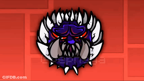 Monster On Red Background Saying Defining GIF