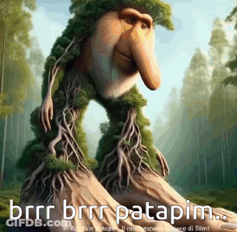 Monster Painting Saying Brrr Brrr Patapim GIF