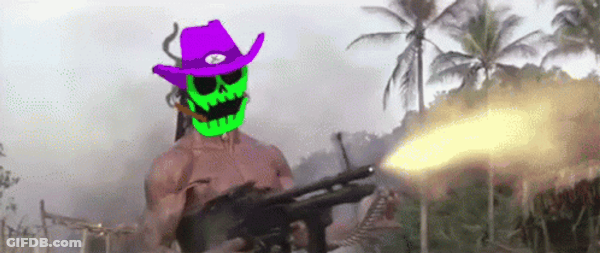 Monster Rambo Machine Gun GIF
