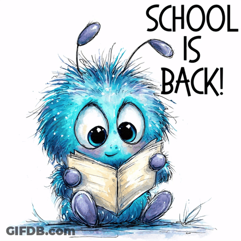 Monster Reading Book School Is Back GIF