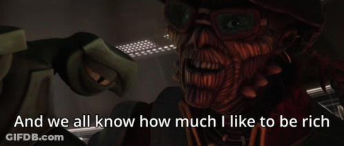 Monster Saying And We All Know How Much I Like To Be Rich GIF