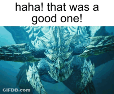 Monster Saying Haha That Was A Good One GIF