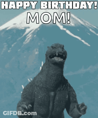 Monster Saying Happy Birthday Mom GIF