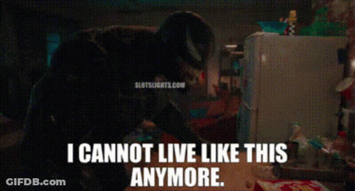 Monster Saying I Cannot Live Like This Anymore GIF