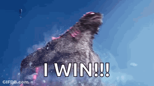 Monster Saying I Win GIF