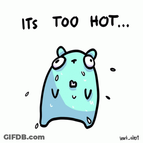 Monster Saying Its Too Hot GIF