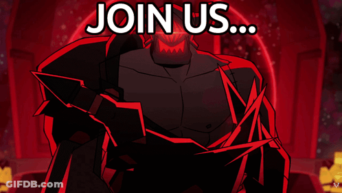 Monster Saying Join Us GIF