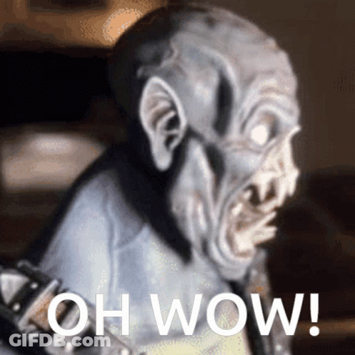Monster Saying Oh Wow GIF
