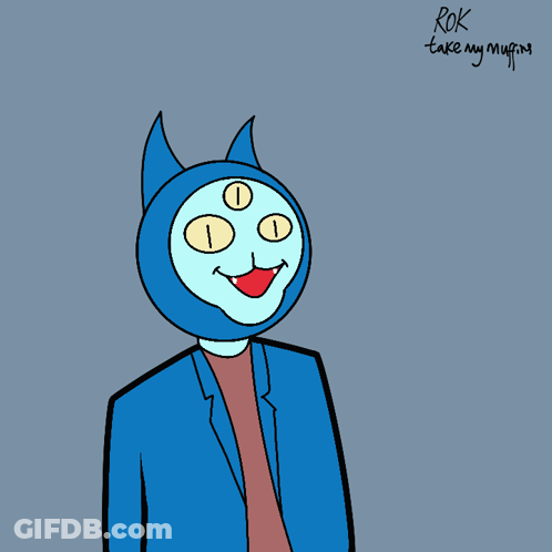 Monster Saying Rok Take My Muffin GIF