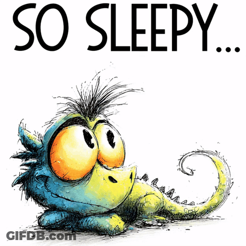 Monster Saying So Sleepy GIF