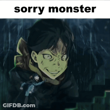 Monster Saying Sorry Monster GIF