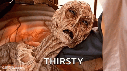 Monster Saying Thirsty GIF