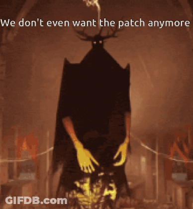 Monster Saying We Don't Even Want The Patch Anymore GIF