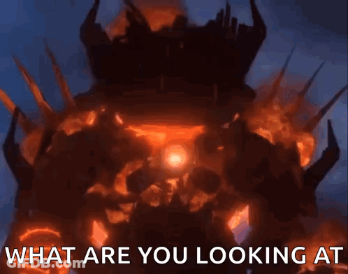Monster Saying What Are You Looking At GIF