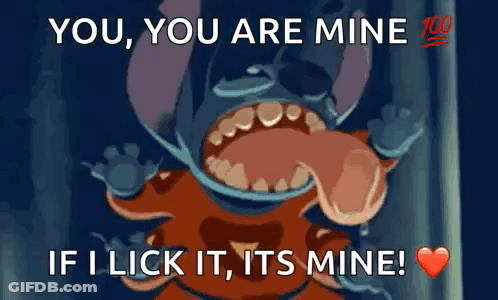 Monster Saying You Are Mine If I Lick It GIF