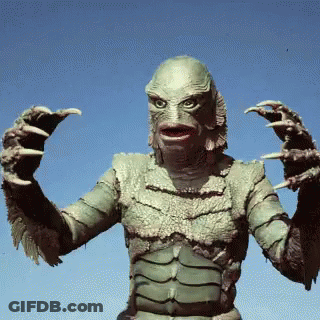 Monster Statue With Blue Sky GIF