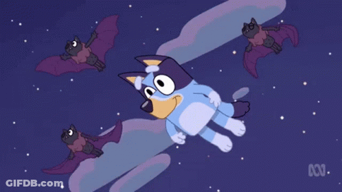 Monster Statue With Wings And Horns On Mountain GIF