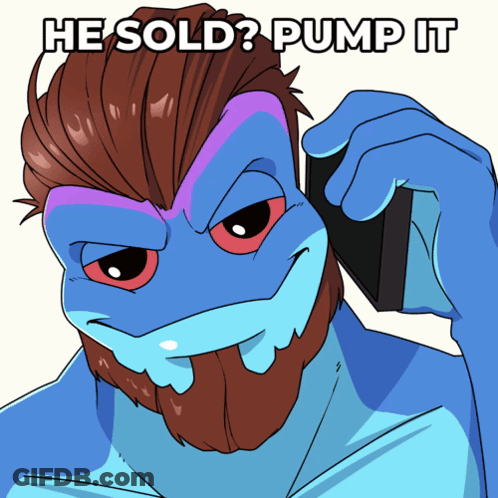 Monster Talking On Cell Phone Saying He Sold Pump It GIF