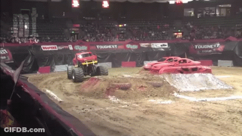 Monster Truck Dirt Track Toughest Sign GIF