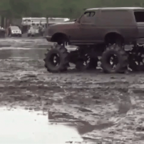 Monster Truck On Mud GIF