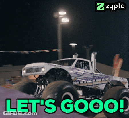 Monster Truck Saying Lets Goood GIF