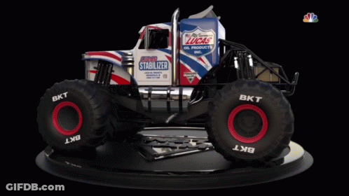 Monster Truck Saying Lucas Stabilizer GIF