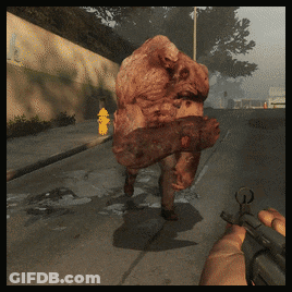 Monster Walking Down Street GIF
