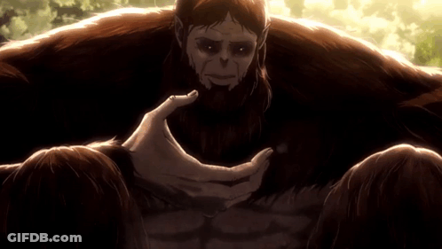 Monster With Beard Holding Person's Hand GIF