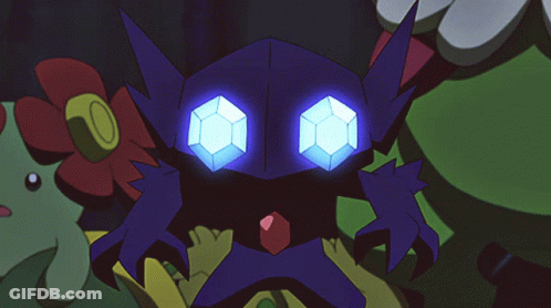 Monster With Glowing Blue Eyes GIF