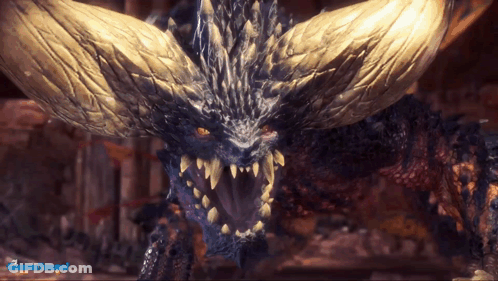 Monster With Horns And Game Tunnel Logo GIF