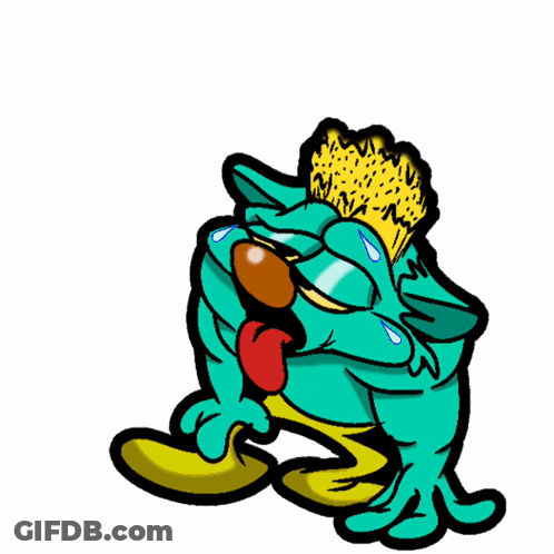 Monster With Hot Weather Text GIF