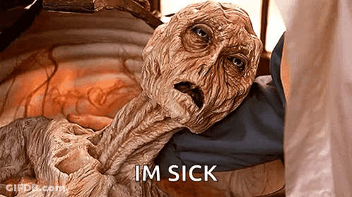 Monster With Im Sick Words GIF