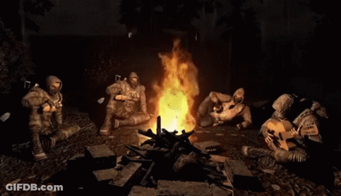 Monster With Long Tongues In Dark Room GIF