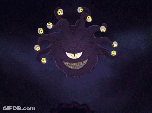Monster With Many Eyes And Lightning GIF